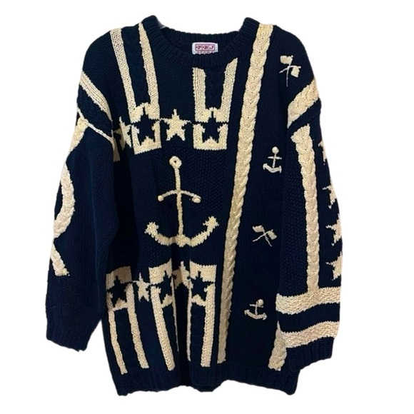 PBJ Tops - PBJ sailor vintage cashmere sweater medium